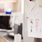drawings on refrigerator