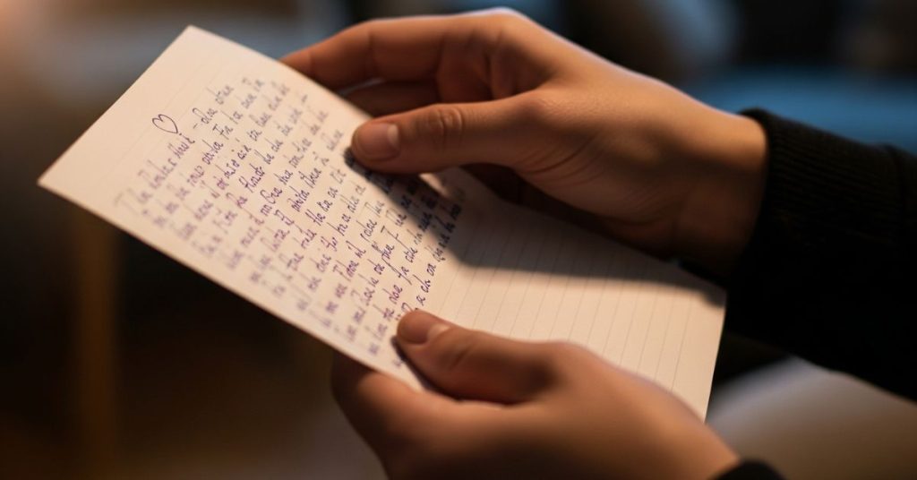 Hands holding a letter
