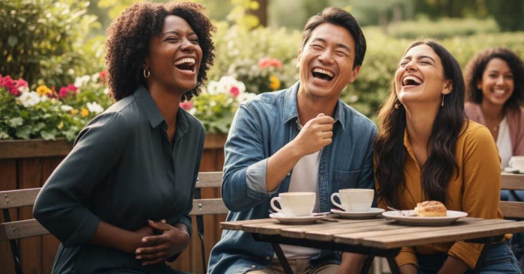 people laughing